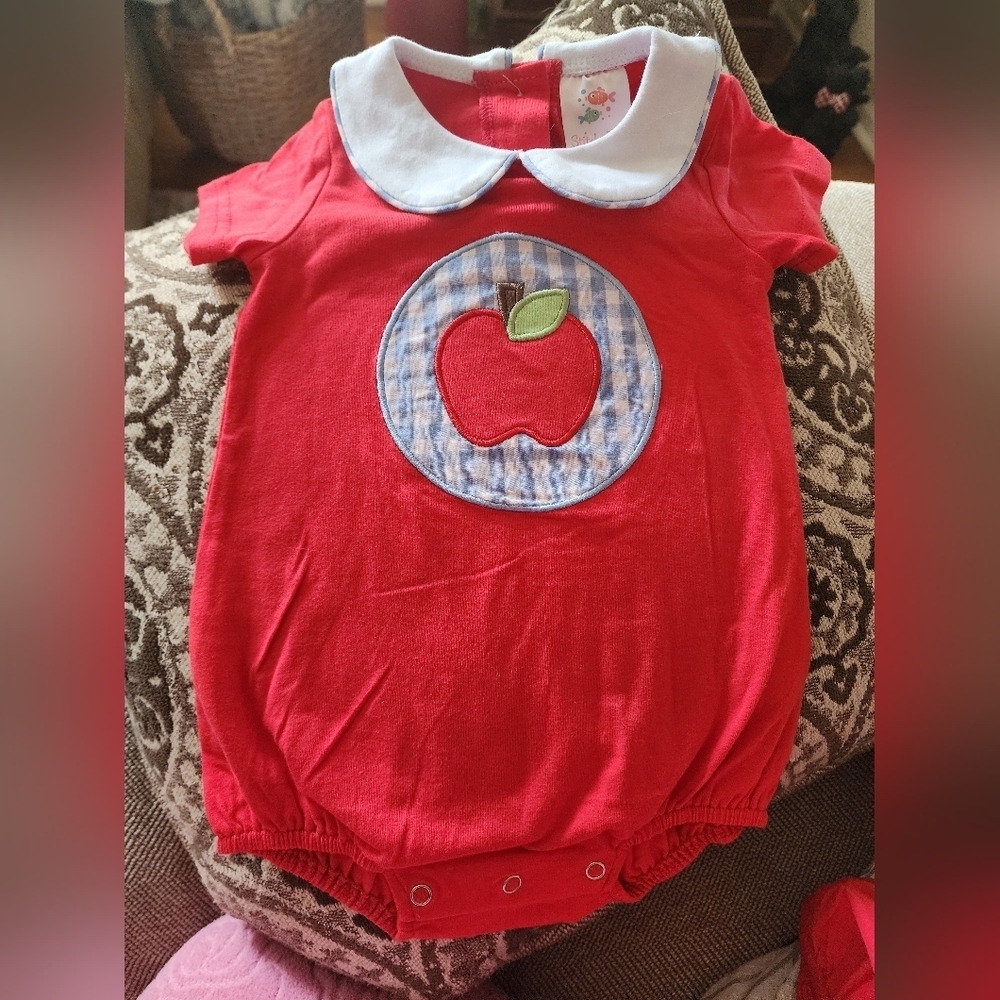 KK -NWOT Stitchy Fish Apples to Apples One-Piece